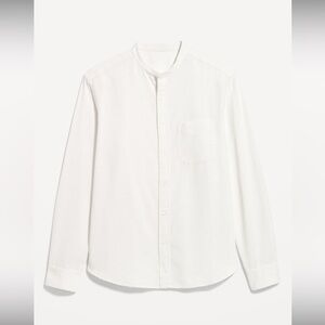 Old navy Band collar classic fit everyday shirt medium m white